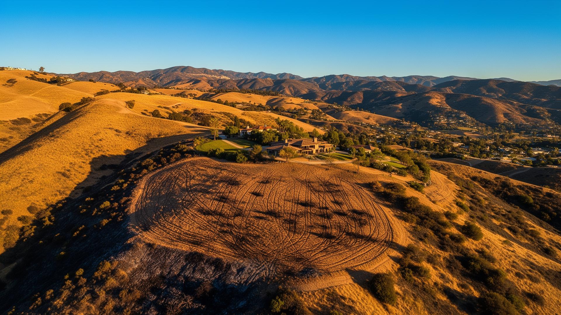 Dry hillside in Riverside County before brush clearing